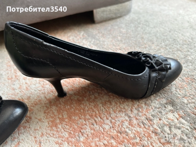 Дамски черни обувки на ток, снимка 7 - Дамски обувки на ток - 51681350