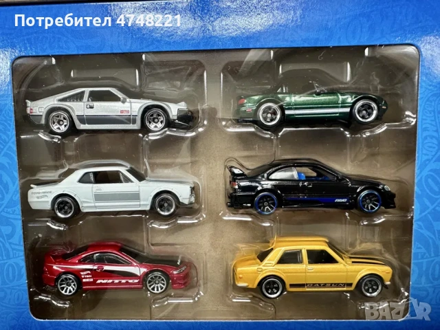 Hot wheels 6 pack Toyota Mazda Nissan Honda Acura Datsun +подарък, снимка 2 - Колекции - 53753017