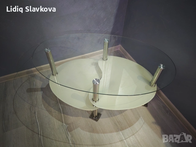 Малка холна стъклена масичка, снимка 2 - Маси - 53227270