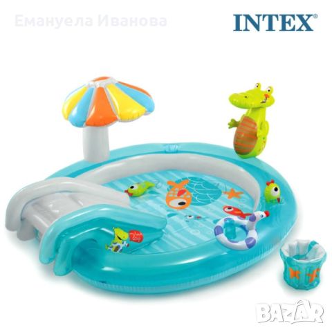 Надуваем басейн за игра и пързалка от INTEX, снимка 1 - Други - 46056364