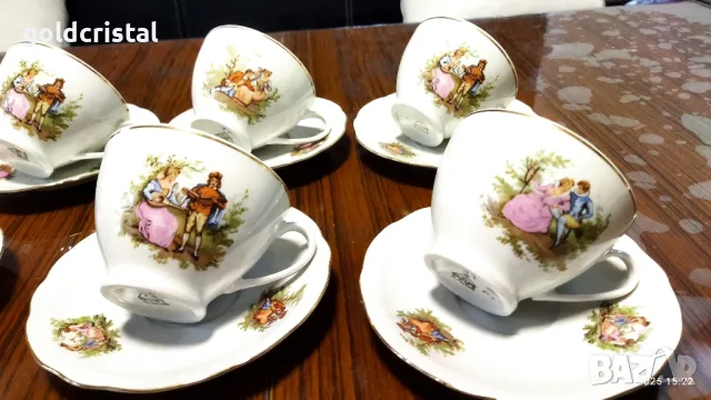 Стар полски порцелан чаши за чай кафе , снимка 2 - Антикварни и старинни предмети - 50437087