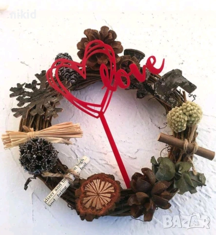 Свети Валентин сърце сърца love червен твърд топер декор украса за торта, снимка 3 - Други - 27605973