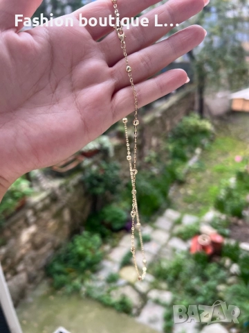 Златно синджирче с топченца подходящо за колие и гривна ❤️, снимка 4 - Колиета, медальони, синджири - 52412407