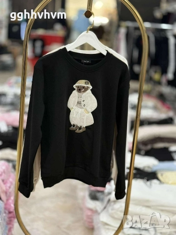 блуза с мече в два цвята, снимка 2 - Блузи с дълъг ръкав и пуловери - 52099772