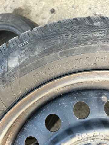 4бр. джанти с гуми Toyota 15 4x100 6J 185/60/15 Corolla Verso зимни, снимка 5 - Гуми и джанти - 54173040