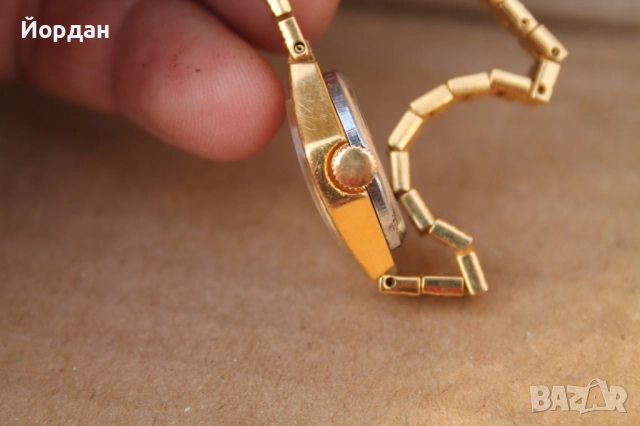 Дамски позлатен СССР часовник ''Луч'' , снимка 6 - Дамски - 52630542