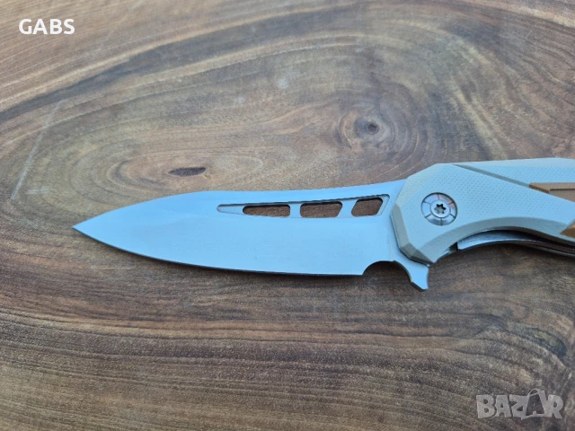Сгъваем джобен нож D2,двуцветна дръжка,D120, снимка 7 - Ножове - 50787461