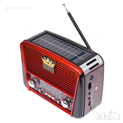 Преносимо ретро радио Golon с Bluetooth и соларен панел - мощен звук и дълъг живот на батерията, снимка 3 - Радиокасетофони, транзистори - 53787684