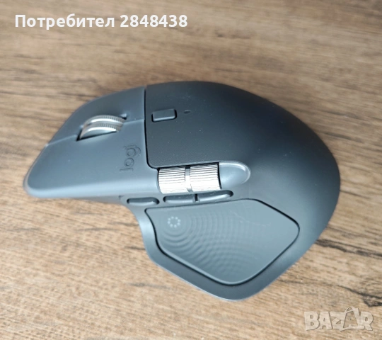 Logitech MX Master 4, Silent, USB, BT, Graphite , снимка 4 - Клавиатури и мишки - 54276850