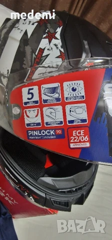 Shark Skwal i3 Hellcat Mat НОВА размер L, снимка 7 - Аксесоари и консумативи - 51392742