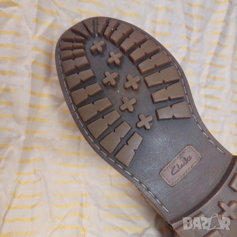 Clarks Кожени ботуши Montacute Lord Wing Tip Brogue, тъмнокафяви номер 42, снимка 14 - Мъжки боти - 52435898