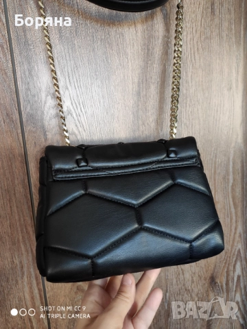 Zara мала кожена черна чанта, снимка 15 - Чанти - 52238234