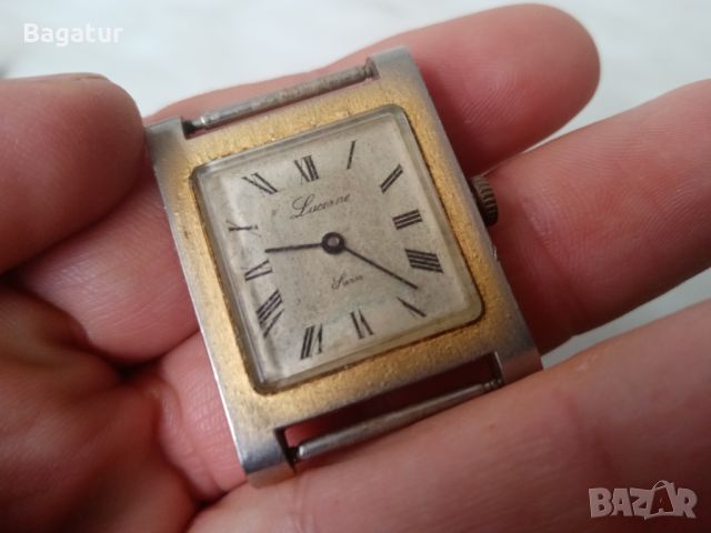 Ретро часовник LUCERNE Swiss made, снимка 1 - Антикварни и старинни предмети - 46378963