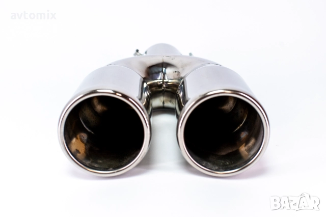 Накрайник за ауспух, двоен, неръждаема стомана, снимка 4 - Аксесоари и консумативи - 51816311