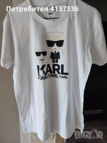 Karl Lagerfeld тениска в бяло , нова тениска бяла, снимка 3 - Тениски - 46385618