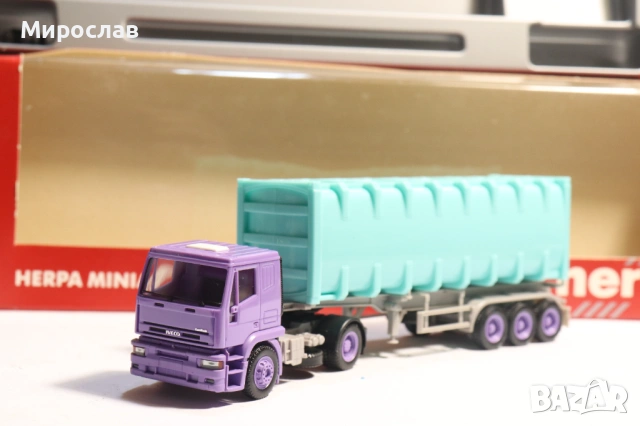 HERPA H0 1/87 IVECO ЦИСТЕРНА СИЛОЗ КАМИОН МОДЕЛ, снимка 6 - Колекции - 53522602