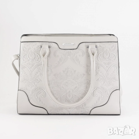 Елегантна дамска чанта с бродирани детайли и много отделения, снимка 7 - Чанти - 52097929