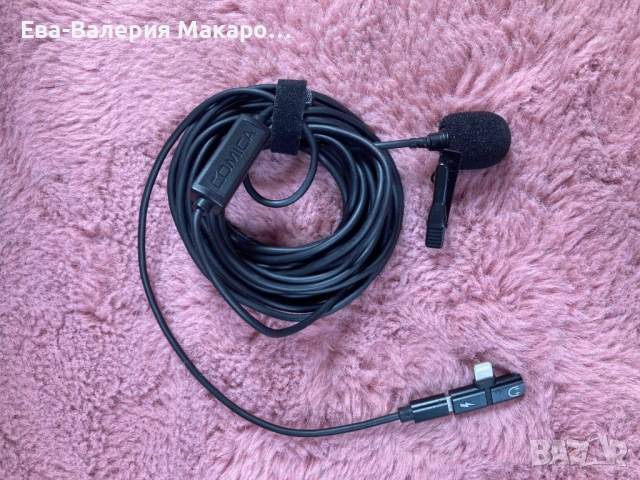 Лапелен микрофон Comica с конектор Lightning за iPhone