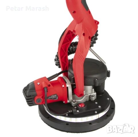 Шлайфмашина за стени и тавани KraftWorld – с кръгла LED глава,телескопично рамо,торба и 6 диска, снимка 8 - Други инструменти - 50653192