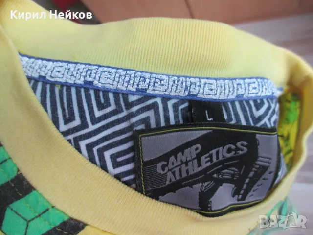 Плътна памучна тениска с оригинален дизайн на Camp Athletics, снимка 4 - Тениски - 50423508