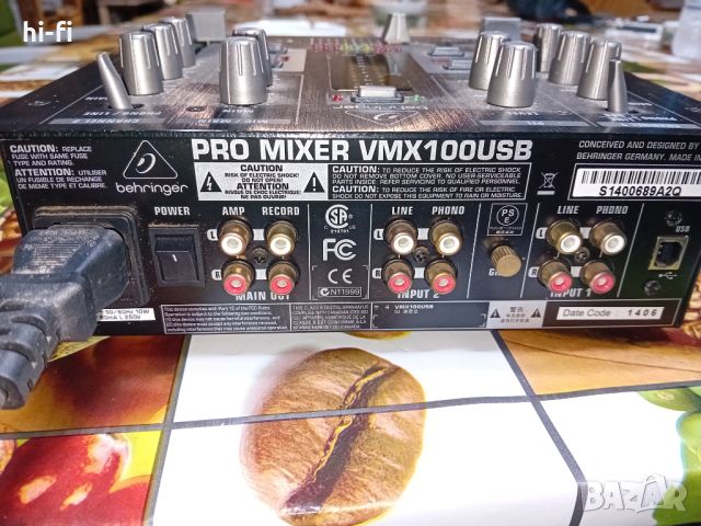 Behringer profi mixer Behringer Pro Mixer Vmx100 USB VMX100USB Професионален 2-канален DJ, снимка 2 - Ресийвъри, усилватели, смесителни пултове - 46504227