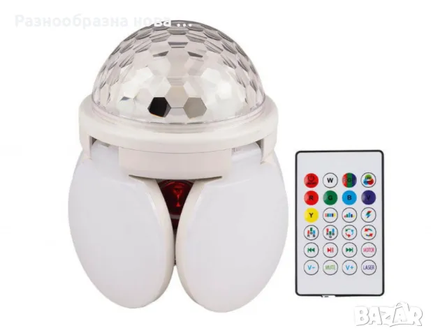 Смарт диско лампа с RGB LED и Bluetooth високоговорител, снимка 2 - Други - 48835353