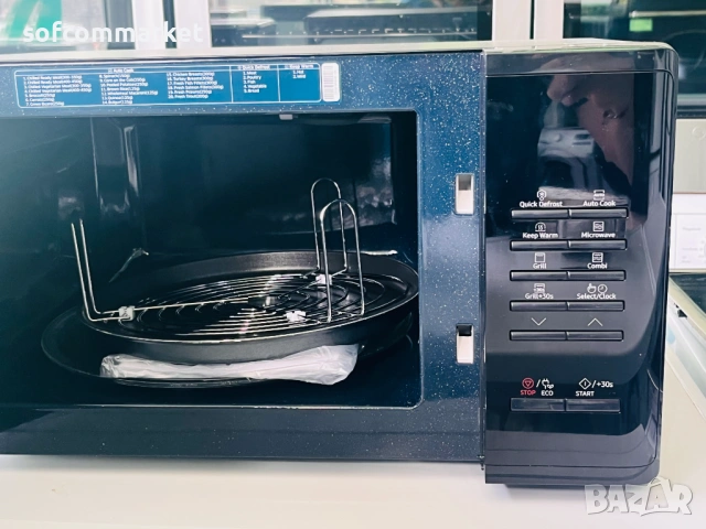 Микровълнова фурна с грил Samsung MG23K3523, 23л, Керамично покритие, снимка 4 - Микровълнови - 53875167