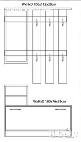 Антре - шкаф и закачалка, снимка 2 - Портманта - 47856615