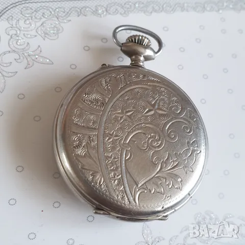 Механичен джобен часовник, снимка 5 - Антикварни и старинни предмети - 49628687