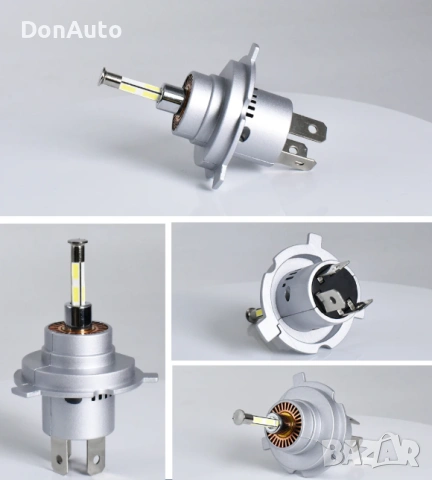 LED крушки H4 360°, снимка 2 - Аксесоари и консумативи - 53135638