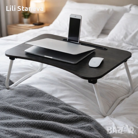 Мултифункционална сгъваема маса за лаптоп или хранене, с поставка за таблет и телефон. , снимка 12 - Други - 53918770