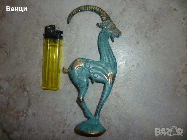 Месингова Фигура Статуетка, снимка 7 - Антикварни и старинни предмети - 50599848