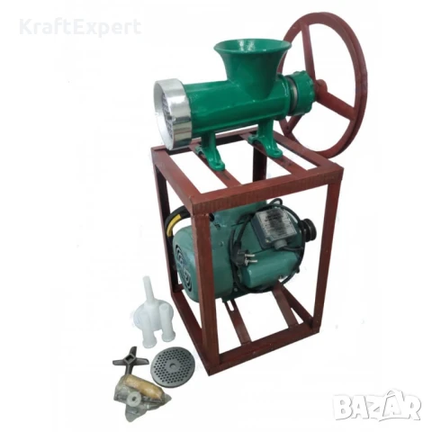 Електрическа Месомелачка Чугунена 32 номер с електромотор, снимка 2 - Месомелачки - 50602026