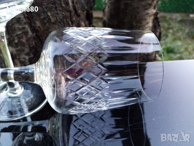 Български кристален сервиз за вино, снимка 6 - Сервизи - 53695128