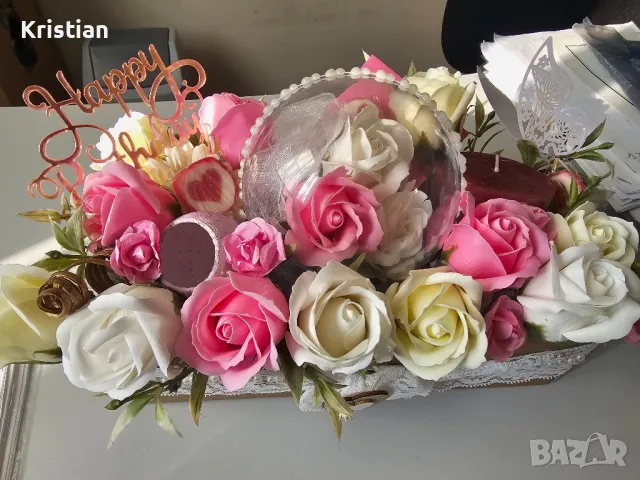 Букети от сапунени цветя, снимка 14 - Подаръци за жени - 49294100