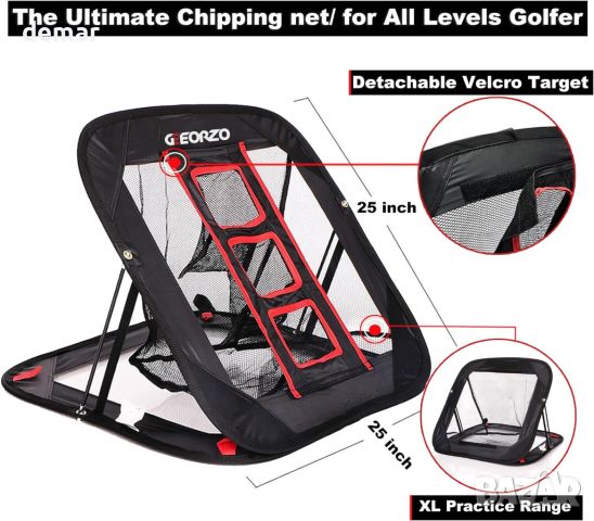 GEEORZO Комплект за тренировки на голф, мрежа, подложки, топки, с чанта, снимка 3 - Голф - 45796096
