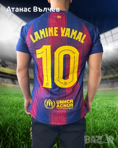 Футболна Тениска на Барселона / Barcelona - LAMINE YAMAL номер 10, снимка 8 - Тениски - 52295175