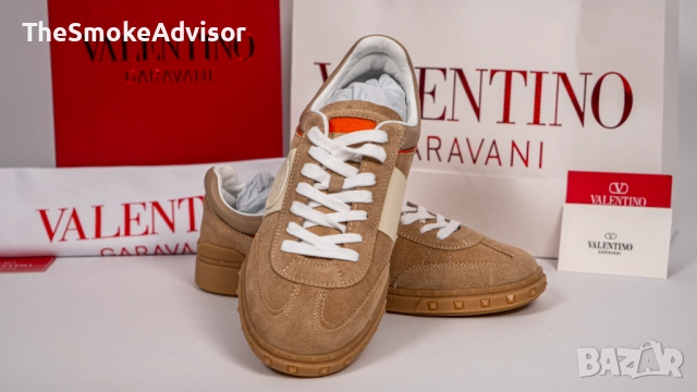 Маратонки Valentino Upvillage Low Top – Естествен Велур и NAPA Кожа, снимка 4 - Маратонки - 52436425