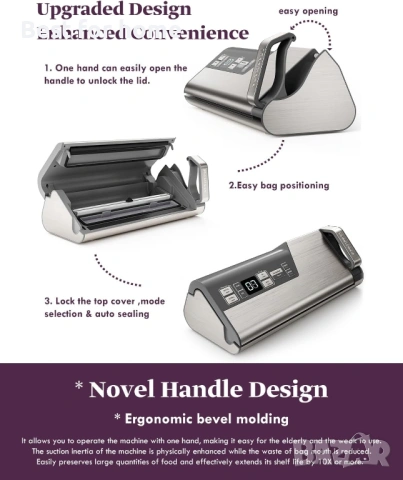 Вакуумна машина за запечатване Mesliese, 95kPa 140W, запечатваща машина за храна , снимка 3 - Други - 54159982