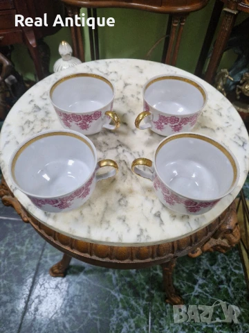 Антикварни 4 броя Руски съветски порцеланови чаши за чай, снимка 3 - Други ценни предмети - 51125996