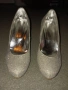 Нови!Сребристи лъскави токчета 38 номер, снимка 4