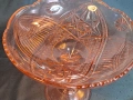 ретро стъклена фруктиера от цветно стъкло 34/3, снимка 3
