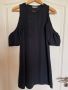Нова елегантна ежедневна паднал буфан ръкав черна рокля Zara zara Зара , снимка 8