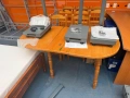 210466 дървена трапезна разтегателна маса от чам 150/80см цена евро или лв -150см (разпъната) / 80см, снимка 1