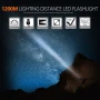 Професионален тактически акумулаторен фенер LED прожектор за лов риболов къмпинг работа аварии, снимка 8