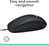 Мишка Logitech M100 с кабел, USB, 3 бутона, 1000 DPI оптично проследяване, за двете ръце - черна, снимка 6