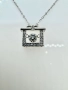 Сребърно колие с мойсанит (Диамант) 0.5 карата, снимка 3
