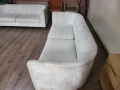 Кремав комплект дивани от плат две тройки, снимка 10