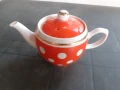 Чайник - руски порцелан с позлата, снимка 1