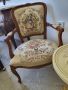 Френско кресло с гобленова дамаска , снимка 7